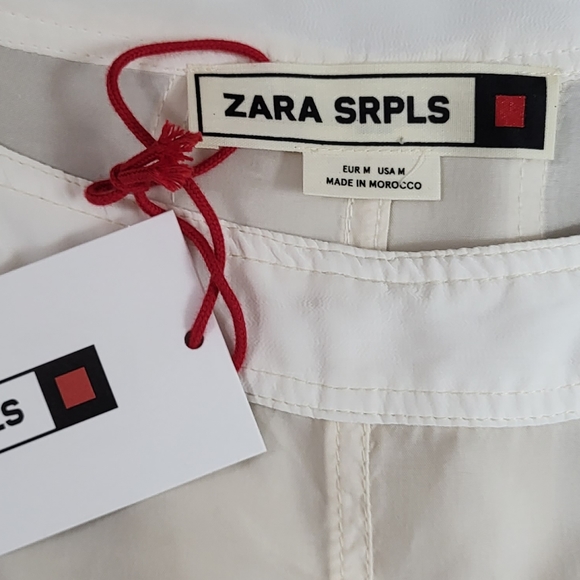 ZARA SRPLS White Cream Kaftan Flowy Oversized Dress Medium - Picture 10 of 10